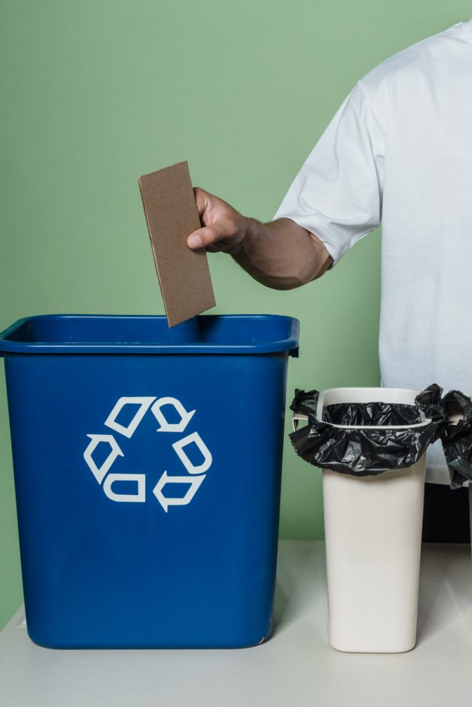 photo of office recycling