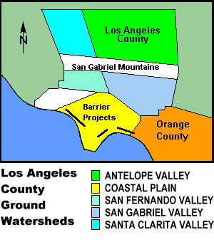 Los Angeles County Ground Watersheds

