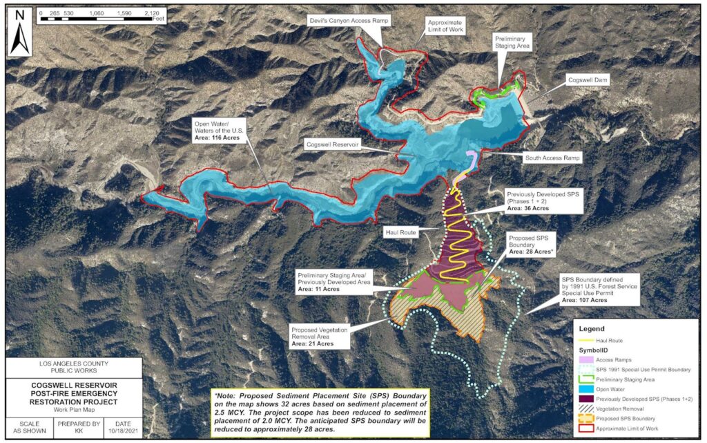 Map of Cogswell Reservoir